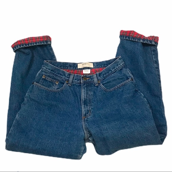 Plaid Flannel Lined Mom Jeans | Poshmark